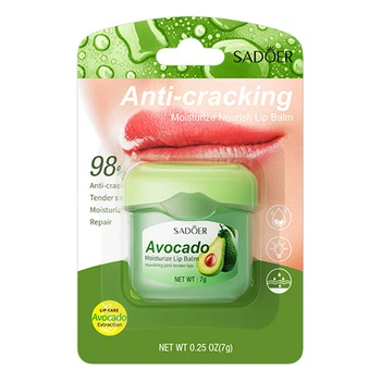 Бальзам вазелин для губ Sadoer Vaseline Moisturize Lip Balm, 7г Авокадо