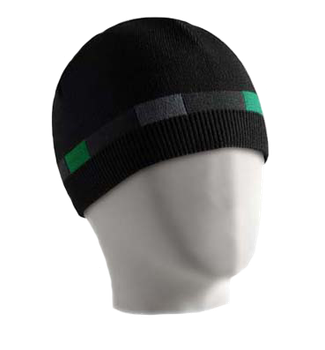 Шапка чоловіча з тонкої пряжі SIGNAL One Size (56-60) Чорний/Т.Сірий/Сірий/Зелений