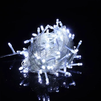 Гирлянда светодиодная от сети с белым проводом Y25-01W 19600 3.5 м 100 LED холодный белый