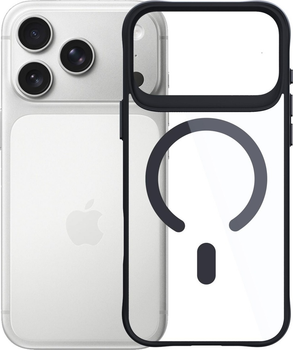 Etui plecki 3MK Satin Armor MagCase do Apple iPhone 17 Pro Transparent-Black (5903108664998)