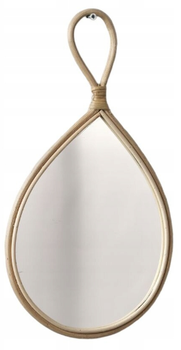 Lustro wiszące La Factory w rattanowej ramie 37 x 20 cm Beżowe (3574641234409)