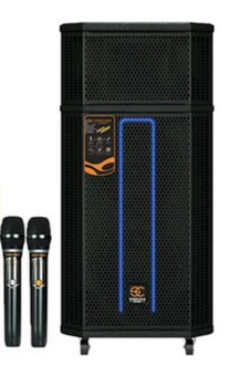 Переносна Bluetooth колонка Soontran SG30-208 з мікрофонами та пультом 500 Вт 2х8"