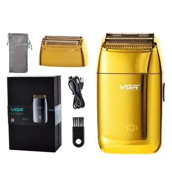 Професійний шейвер VGR V-399 GOLD, бездротова електробритва для бороди та голови