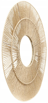 Декоративне дзеркало підвісне Boltze кругле в плетеній рамі 75 см (4066076460434)