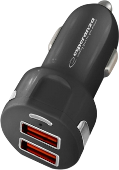 Автомобільний зарядний пристрій Esperanza 36 Вт 2 x USB-A 18 Вт EZC110K (5901299960622)