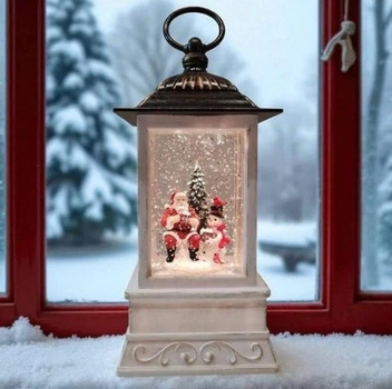 Ночник-фонарь новогодний XMAS LED-подсветка с эффектом снежного вихря (MX-00009630)