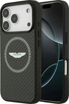 Панель Aston Martin HC Kevlar Counter Design MagSafe для Apple iPhone 17 Pro Max Black (ASHMP17XFCOS)