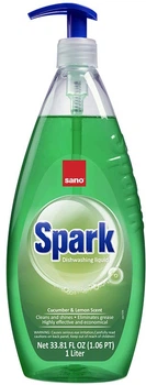 Засіб для миття посуду Sano Spark Огірок та лайм 1 л (7290108350531)