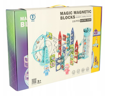  Магнітний конструктор KIK Magic Magnetic Blocks 118 елементів (5903039737617)
