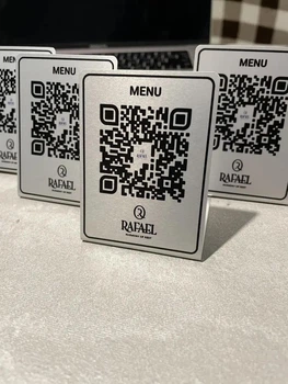 Металеві таблички з QR-кодом для кафе та ресторанів, готелей, 6см*8см