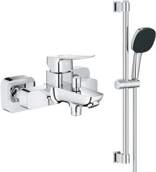 Змішувач для ванни Grohe QuickFix Dice 1018720000 з душовим гарнітуром Vitalio Comfort 110 26928001 (BF101872VC)