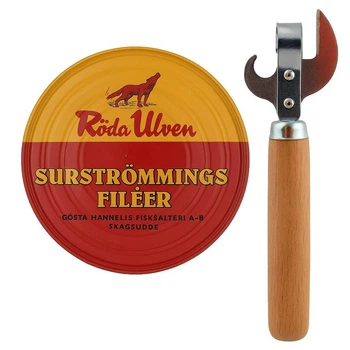 Сюрстрьомінг набір Surstromming Fileer Röda Ulven 400г банка (філе ферментованого оселедця Surströmming сюрстремінг) (22263)