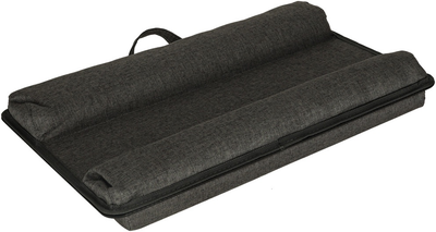 Stolik pod laptopa Ikonka przenośny z poduszką Czarny (5903039755727)