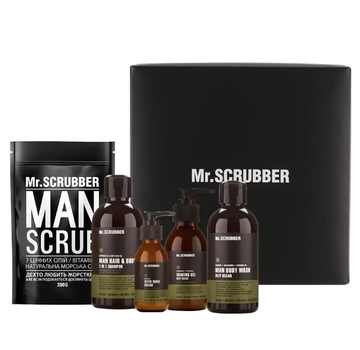 Набор косметики для мужчин Beauty Box MAN Mr.SCRUBBER для базового ухода за телом, волосами и лицом