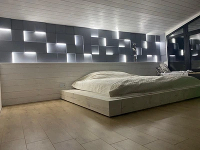 Гипсовые 3D панели с подсветкой A7Studio LED КВАДРАТ