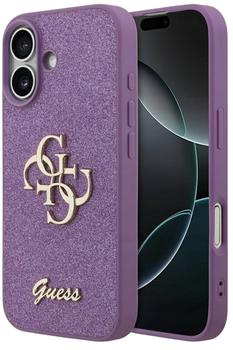 Панель Guess Fixed Glitter Big 4G для iPhone 17 Lilac