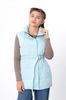 Жилетка для дівчинки юніор (демісезон) NoBrand 140 Блакитний (p-15322-175258)