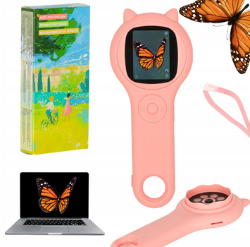 Цифрова лупа KIK Microscope 500x 2Mpx Рожева (5903039766198)