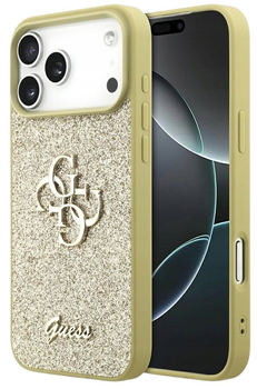 Панель Guess Fixed Glitter Big 4G для iPhone 17 Pro Gold