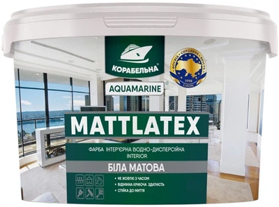 Фарба інтер’єрна водно-дисперсійна Корабельна Interior Mattlatex Aquamarine 3.5 кг (4823093906846)