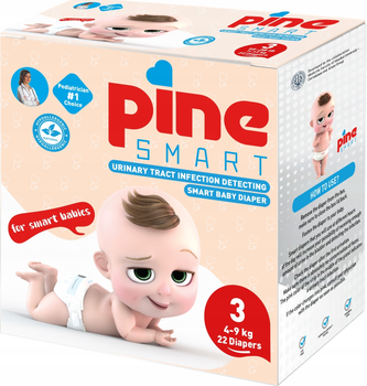 Підгузки Pine Smart Розмір 2 Міді 4-9 кг 22 шт (8699096963737)