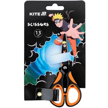 Ножницы детские Kite Naruto с резиновыми вставками и рисунком на лезвии 13 см (NR25-148)