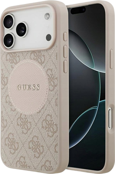Панель Guess 4G Circle Classic Logo MagSafe для Apple iPhone 17 Pro Max Pink (3666339490072)