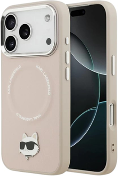 Панель Karl Lagerfeld Choupette Pin MagSafe do Apple iPhone 17 Pro Max Pink (3666339495954)