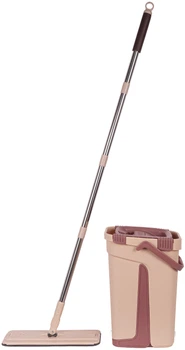 Комплект для прибирання Eco Fabric Mop Scratch + 1 додаткова насадка мікрофібра Бежевий (EF-350-BG)