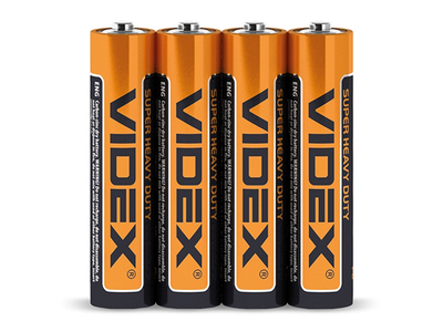 Батарейка солевая Videx R03P / AAA shrink 4 шт