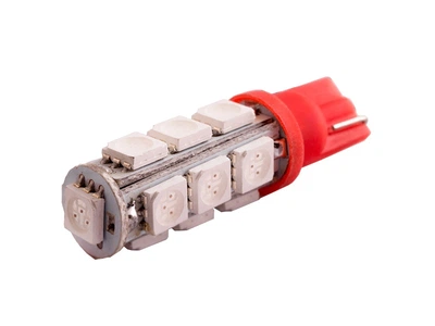 Світлодіодна автолампа T10 W5W 12В SMD5050-13led червоний