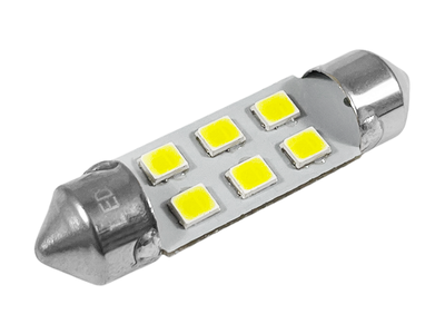 Світлодіодна автолампа C5W SV8.5 12В 36мм SMD3528-6led білий
