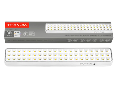 Аварийный светильник с аккумулятором TITANUM TL-EM1108 60LED 6500K