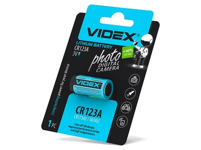 Батарейка литиевая Videx CR123A blister card 1 шт