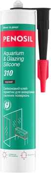 Силиконовый клей-герметик для аквариумов и стеклянных поверхностей Penosil Aquarium & Glazing Silicone 310 310 мл Черный (H4610)