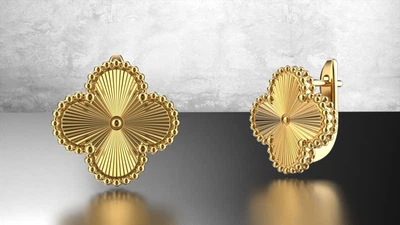 Сережкі золоті "Квітка" 585 проби 4160