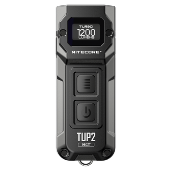 Надпотужний наключний ліхтар із OLED дисплеєм Nitecore TUP2 MCT, чорний