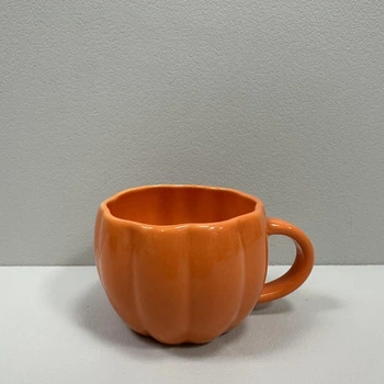 Чашка порцелянова 350 мл h-7.5 см, d-9.5 см Limited Edition PUMPKIN PX001-K606 помаранчева