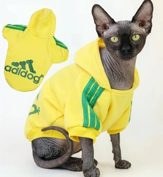 Толстовка для котов (кошек) Adidog M Желтый