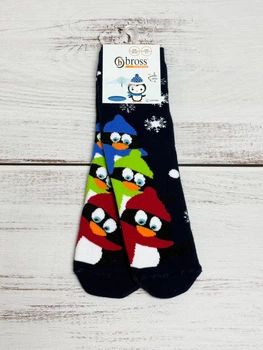 Махровые носочки Bross синие 28-30 3562