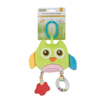 Мягкая игрушка-прорезыватель Baby Team Сова зеленый (8533-green)