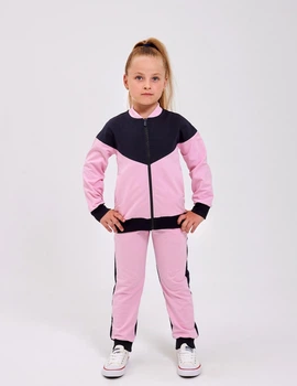 Спортивный костюм (куртка+брюки) для девочки SMIL 117481-1 Розовый р.140