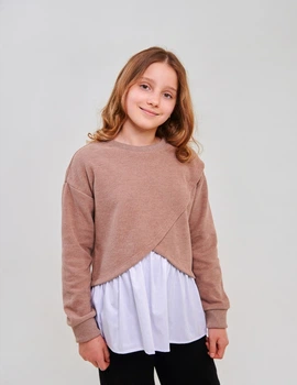 Свитшот для девочки SMIL 116643 Мокко р.122