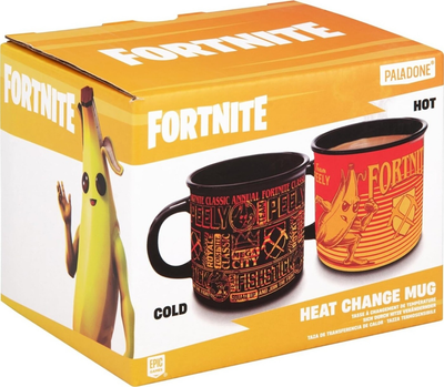 Kubek Paladone Fortnite Peely and Fishstick zmieniający kolor 350 ml (5056577756647)