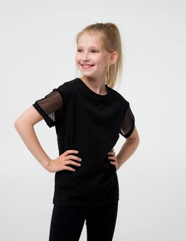 Футболка для девочки SMIL 110661 Черный р.116