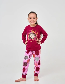 Пижама для девочки SMIL 104531 Бордовый р.104