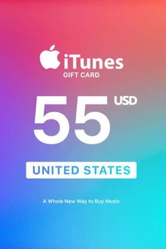 Подарункова карта iTunes 55 USD Gift Card | USA обліковий запис тільки (Ключ активації)