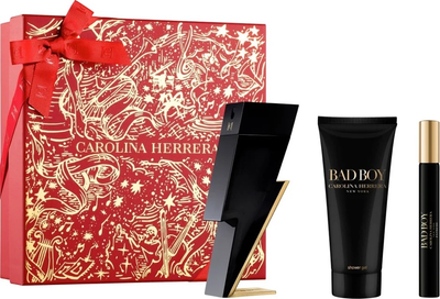 Zestaw męski Carolina Herrera Bad Boy Woda toaletowa 100 ml + Miniaturka Woda toaletowa 10 ml + Żel pod prysznic 100 ml (8411061122587)