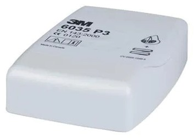 Filtry przeciwpyłowe 3M 6035 P3 do ochrony respiratora przed cząstkami stałymi i ciekłymi 2 szt 1991058 (2050000177552)