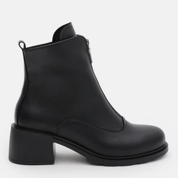 Женские демисезонные ботинки кожаные высокие Camalini 1485/4 36 24 см Черные (ROZ6501023184)